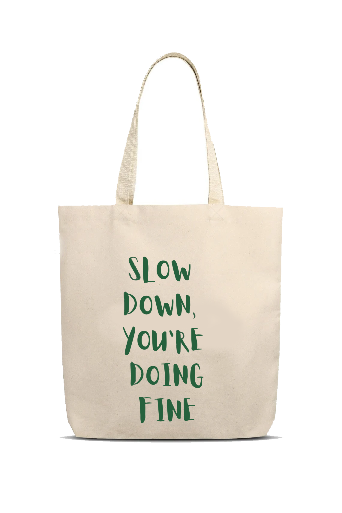Kanvas Slow Down Tasarımlı Bez Çanta