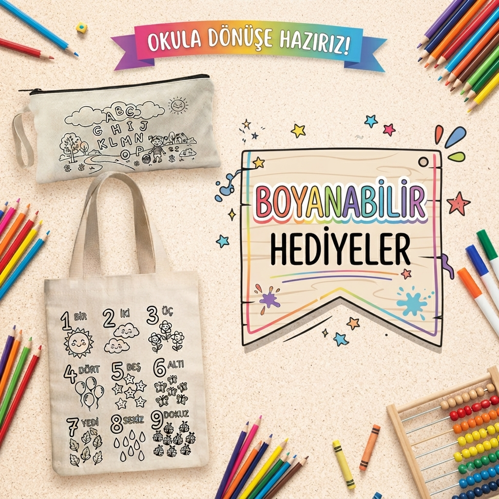 Boyanabilir Okula Dönüş Hediyeleri