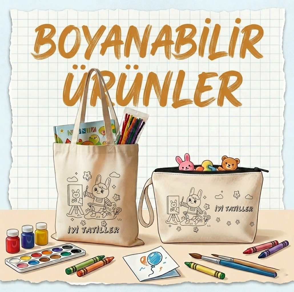 Karne Günü Boyanabilir Bez Çanta Modelleri