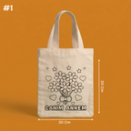 Boyanabilir Anneler Günü Çantası - NO: 1 — "Canım Annem" Çiçek Demeti Tasarımı