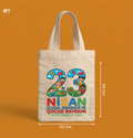 20x30 Cm 23 Nisan Hediyesi Baskılı Bez Çanta - 23 Nisan Hediyeliği