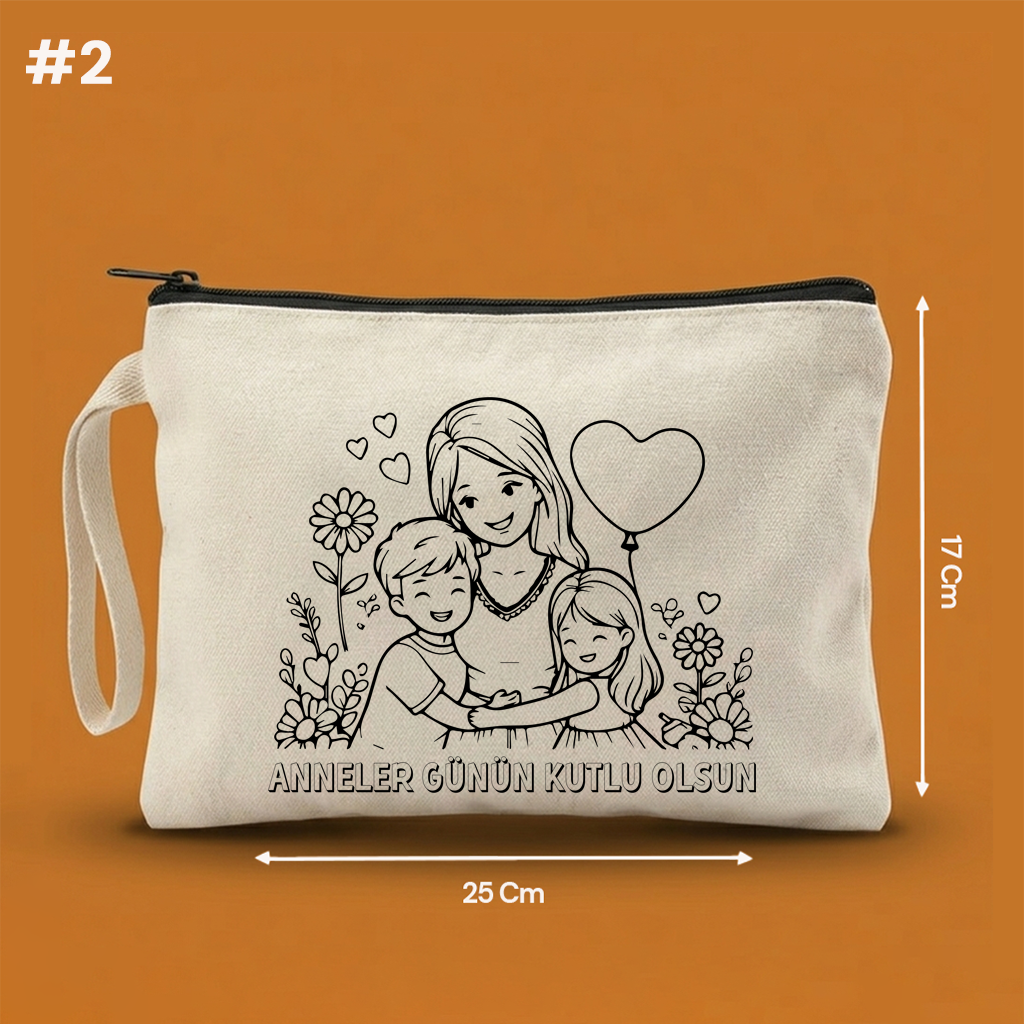 25x17 Cm Boyanabilir Anneler Günü Clutch'ı – Anneler Günü Hediyeliği