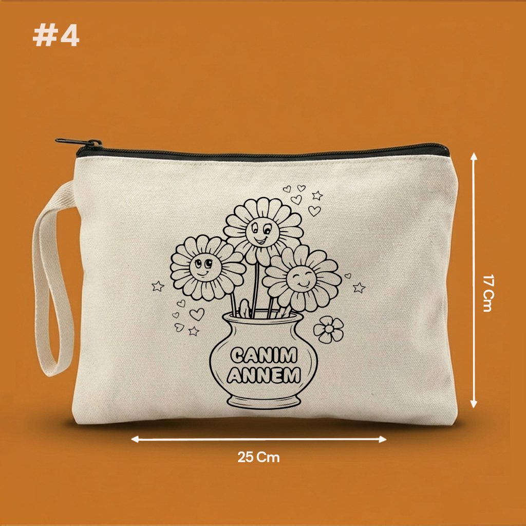 25x17 Cm Boyanabilir Anneler Günü Clutch'ı – Anneler Günü Hediyeliği