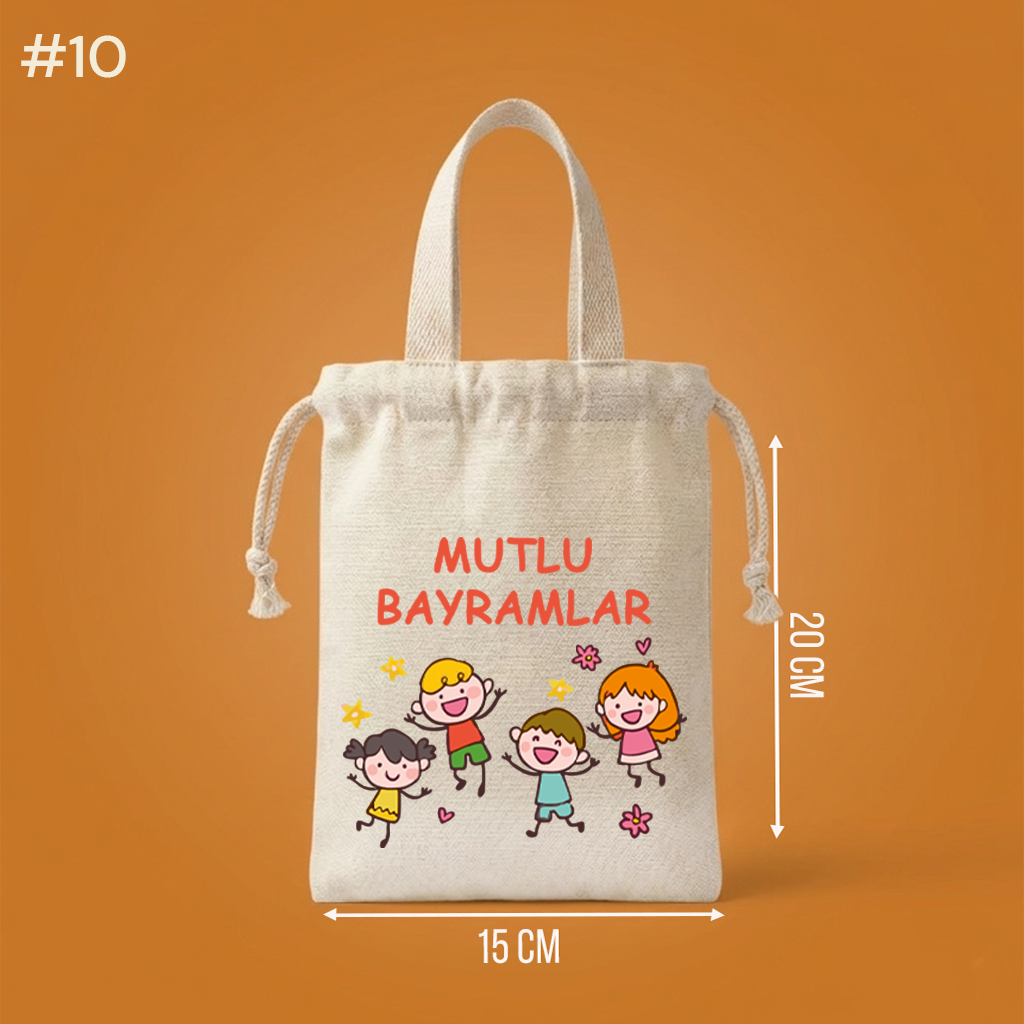 Saplı Bayram Harçlık Kesesi - Bayram Hediyeliği (15x20cm) - No:10