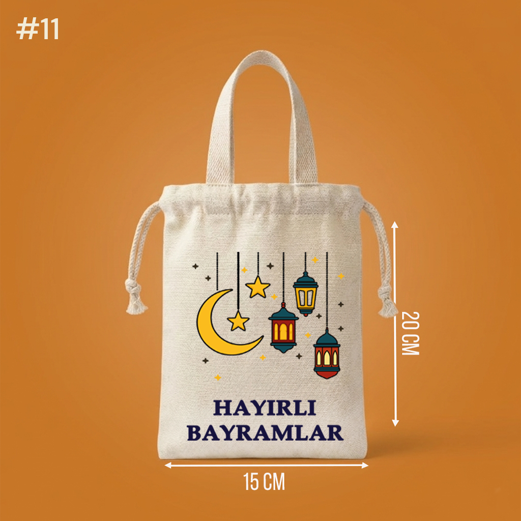 Saplı Bayram Harçlık Kesesi - Bayram Hediyeliği (15x20cm) - No:11