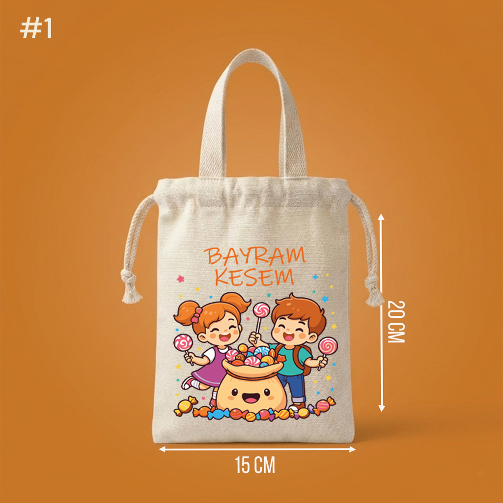 Saplı Bayram Harçlık Kesesi Bayram Hediyeliği (15x20cm) - No:1