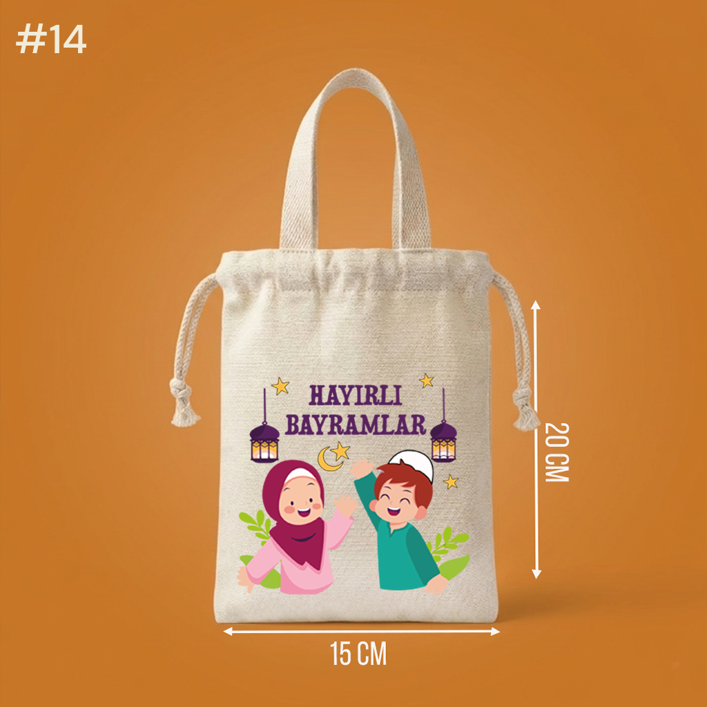 Saplı Bayram Harçlık Kesesi - Bayram Hediyeliği (15x20cm) - No:14