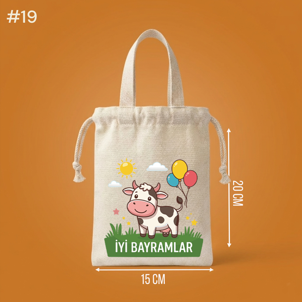 Saplı Bayram Harçlık Kesesi - Bayram Hediyeliği (15x20cm) - No:19