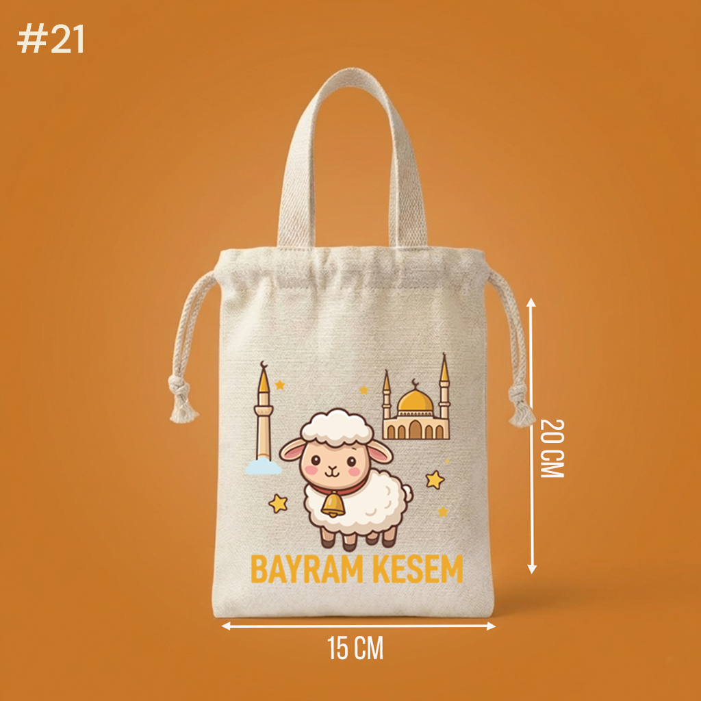 Saplı Bayram Harçlık Kesesi - Bayram Hediyeliği (15x20cm) - No:21