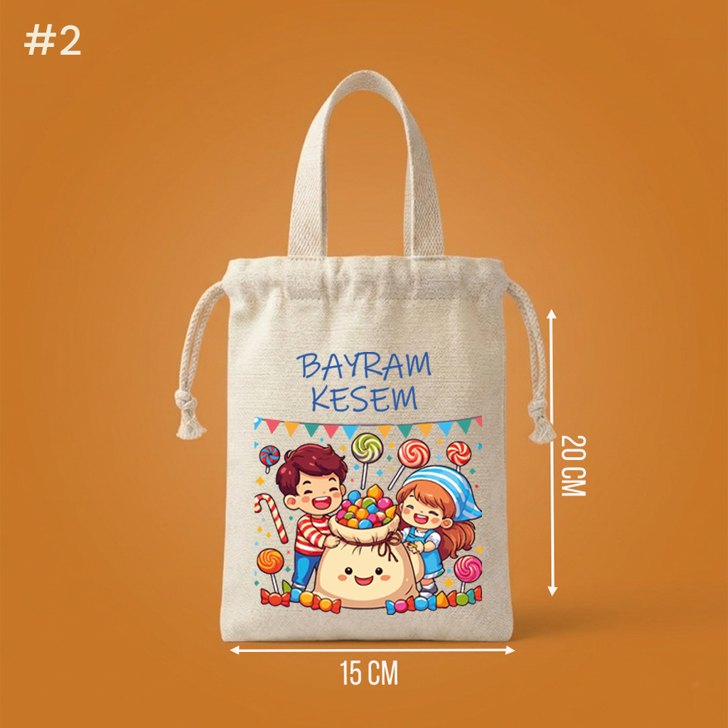 Saplı Bayram Harçlık Kesesi  Bayram Hediyeliği (15x20cm) - No:2