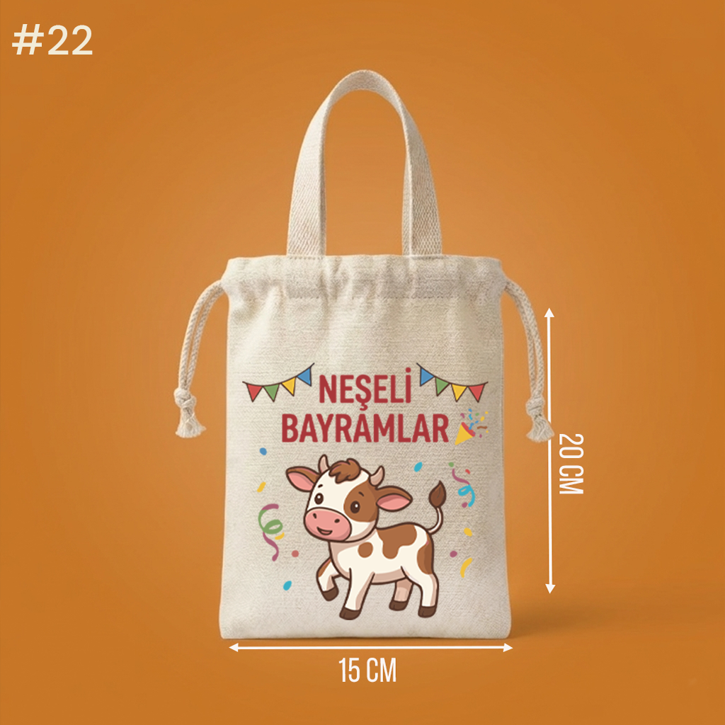 Saplı Bayram Harçlık Kesesi - Bayram Hediyeliği (15x20cm) - No:22