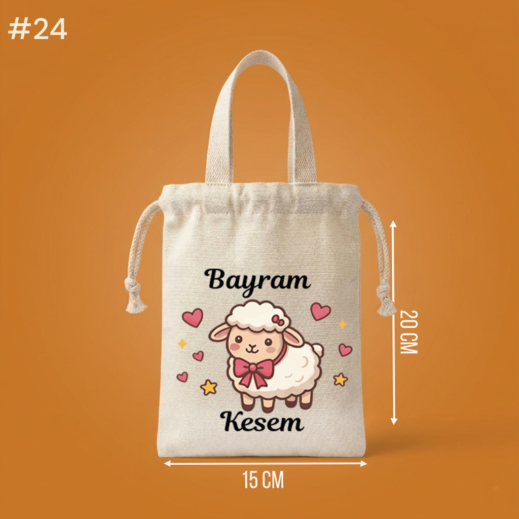 Saplı Bayram Harçlık Kesesi - Bayram Hediyeliği (15x20cm) - No:24