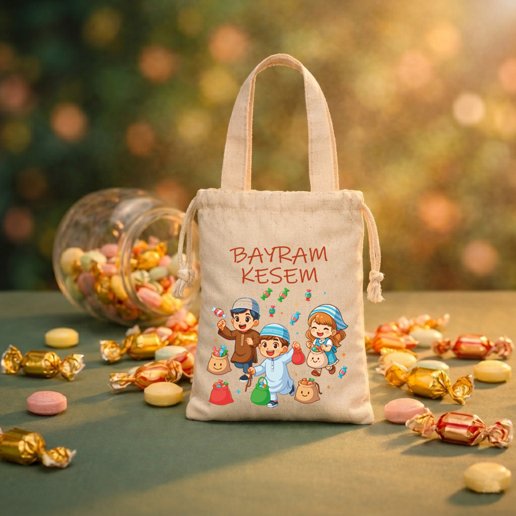 Saplı Bayram Harçlık Kesesi  Bayram Hediyeliği (15x20cm) - No:3