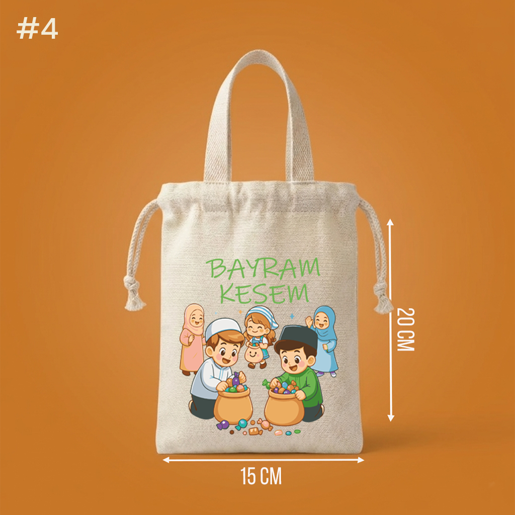 Saplı Bayram Harçlık Kesesi  Bayram Hediyeliği (15x20cm) - No:4