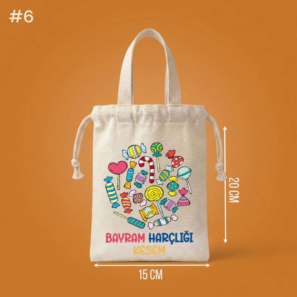 Saplı Bayram Harçlık Kesesi - Bayram Hediyeliği (15x20cm) - No:6