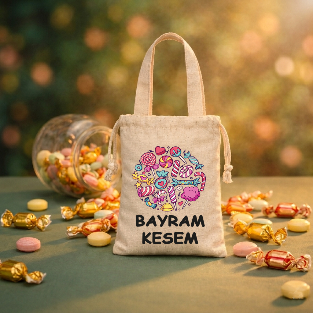 Saplı Bayram Harçlık Kesesi - Bayram Hediyeliği (15x20cm) - No:8