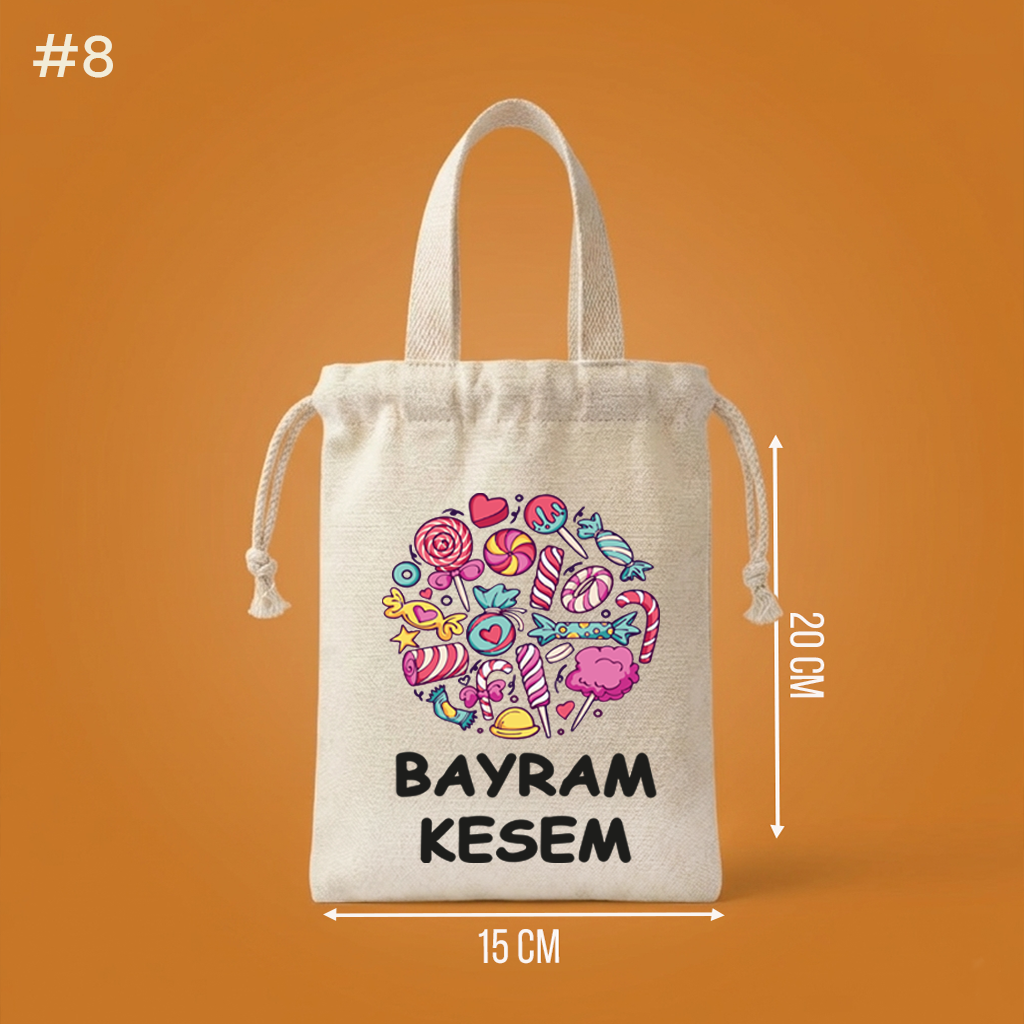 Saplı Bayram Harçlık Kesesi - Bayram Hediyeliği (15x20cm) - No:8