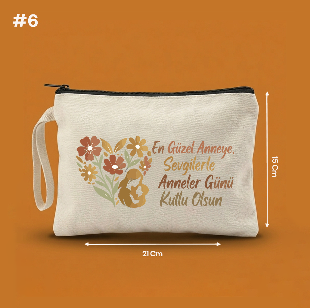 21x15 Cm Anneler Günü Clutch Astarsız Çanta  – Anneler Günü Hediyeliği