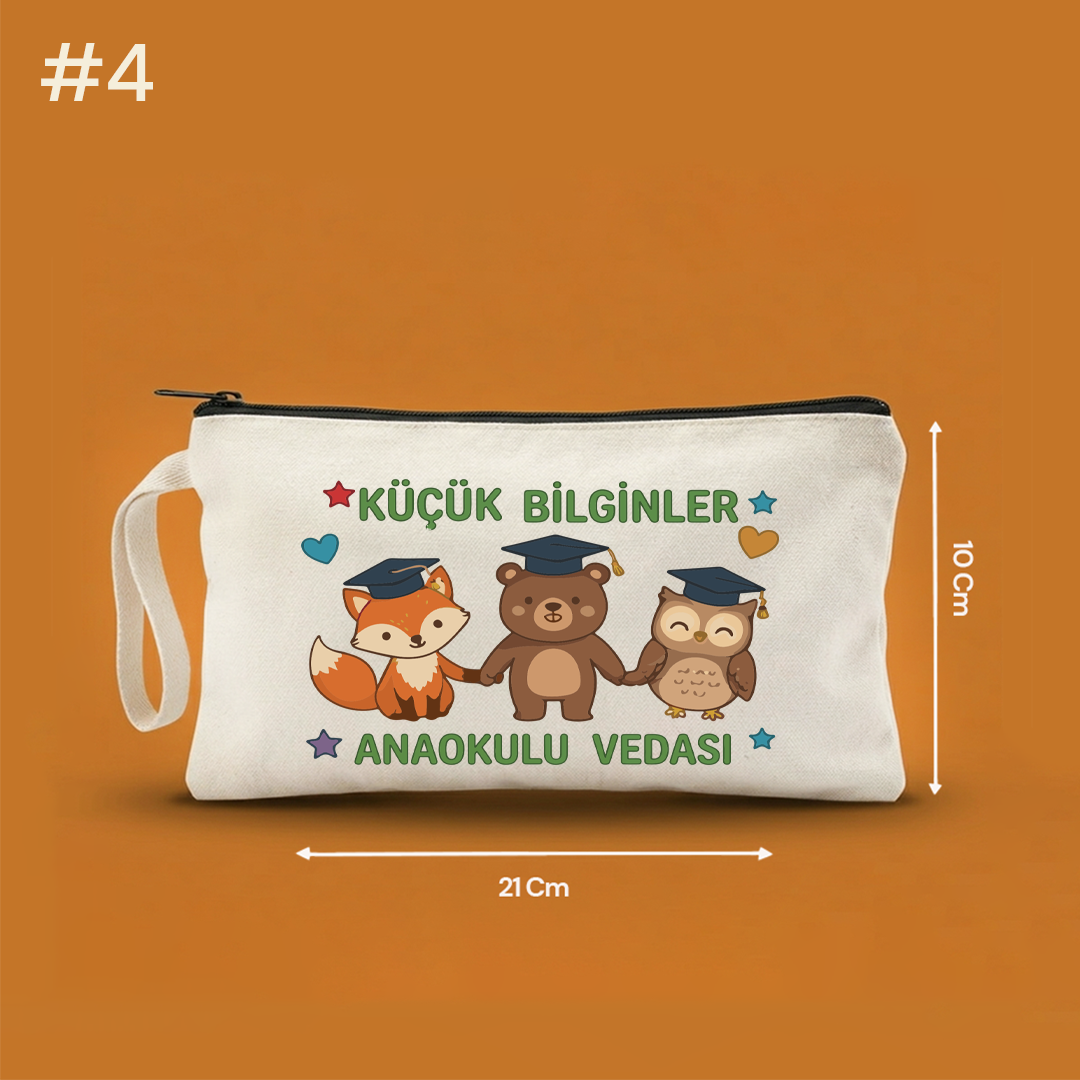 21x10 Cm Mezuniyet Hediyesi Baskılı Clutch Astarsız Çanta