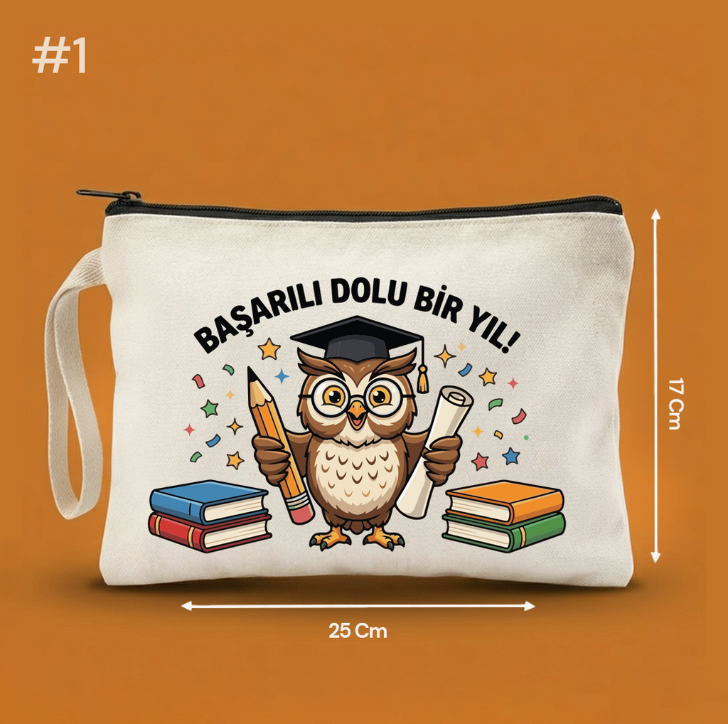 25x17 Cm Karne Günü Hediyesi Baskılı Clutch Astarsız Çanta