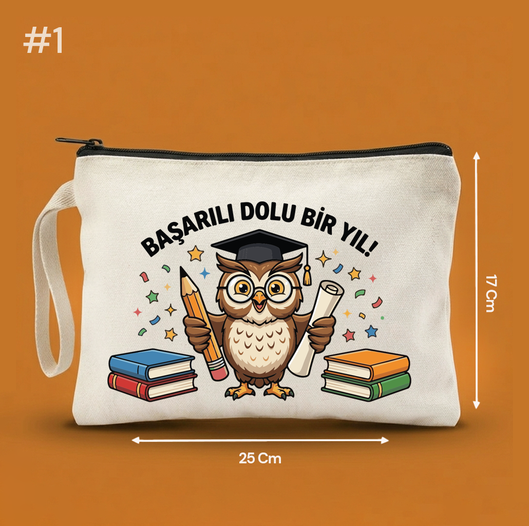 25x17 Cm Karne Günü Hediyesi Baskılı Clutch Astarsız Çanta