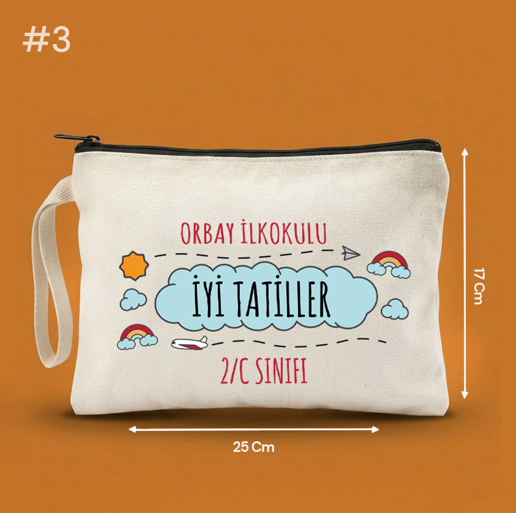 25x17 Cm Karne Günü Hediyesi Baskılı Clutch Astarsız Çanta