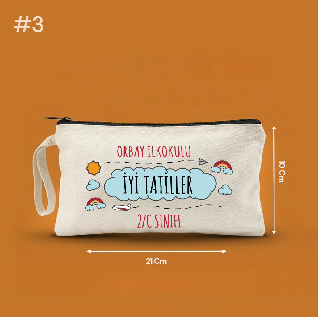 21x10 Cm Karne Günü Hediyesi Baskılı Clutch Astarsız Çanta
