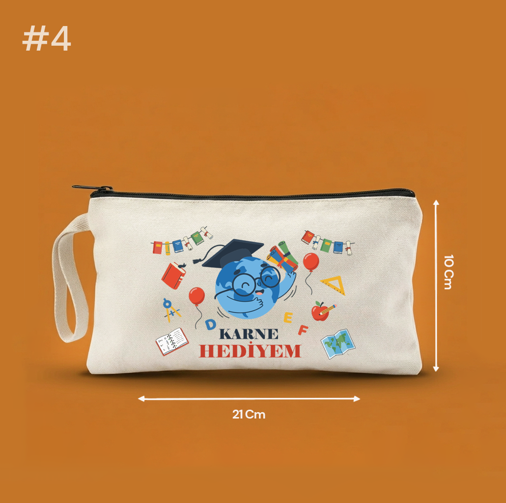 21x10 Cm Karne Günü Hediyesi Baskılı Clutch Astarsız Çanta