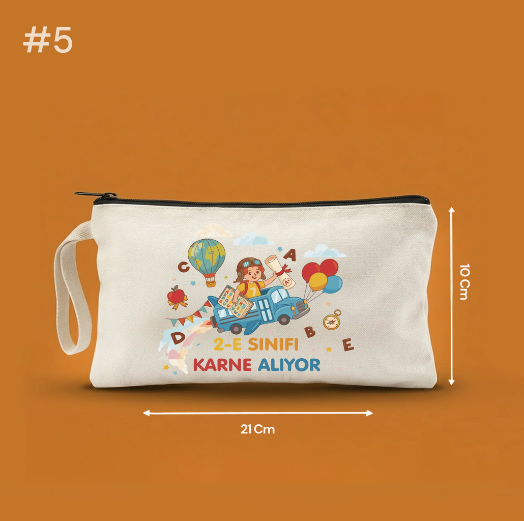 21x10 Cm Karne Günü Hediyesi Baskılı Clutch Astarsız Çanta