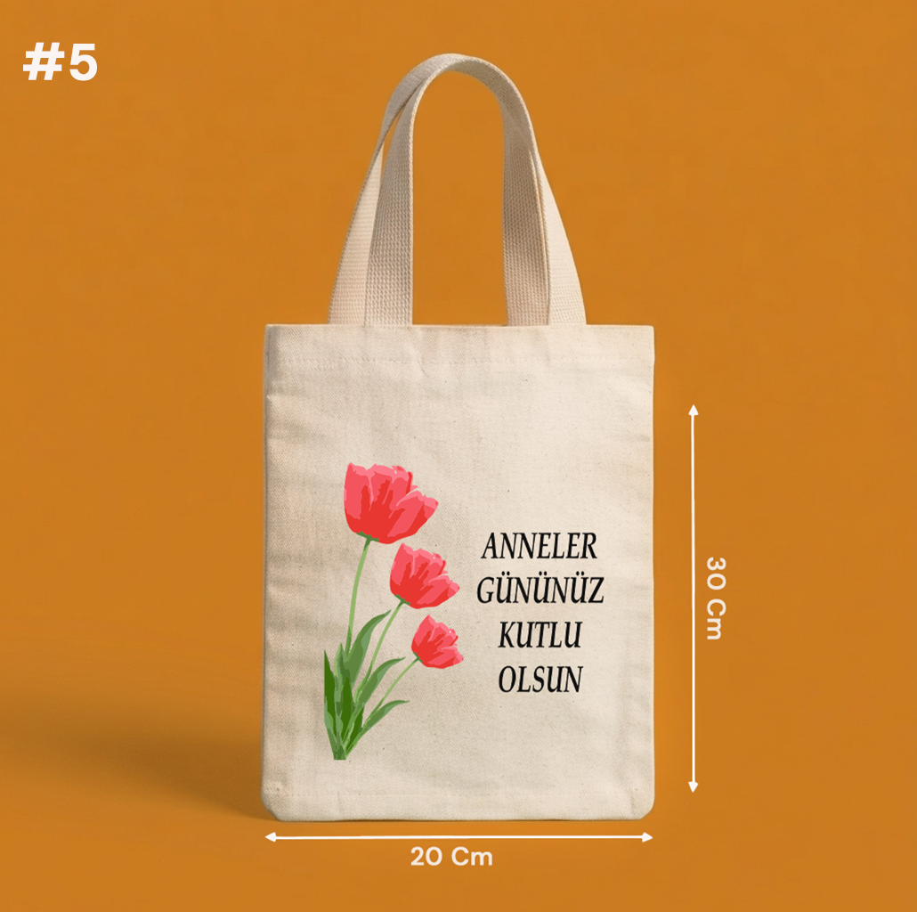 20x30 Cm Anneler Günü Hediyesi Baskılı Bez Çanta