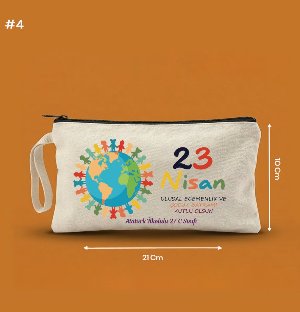 21x10 Cm 23 Nisan Özel Clutch Astarsız Çanta  – 23 Nisan Hediyeliği