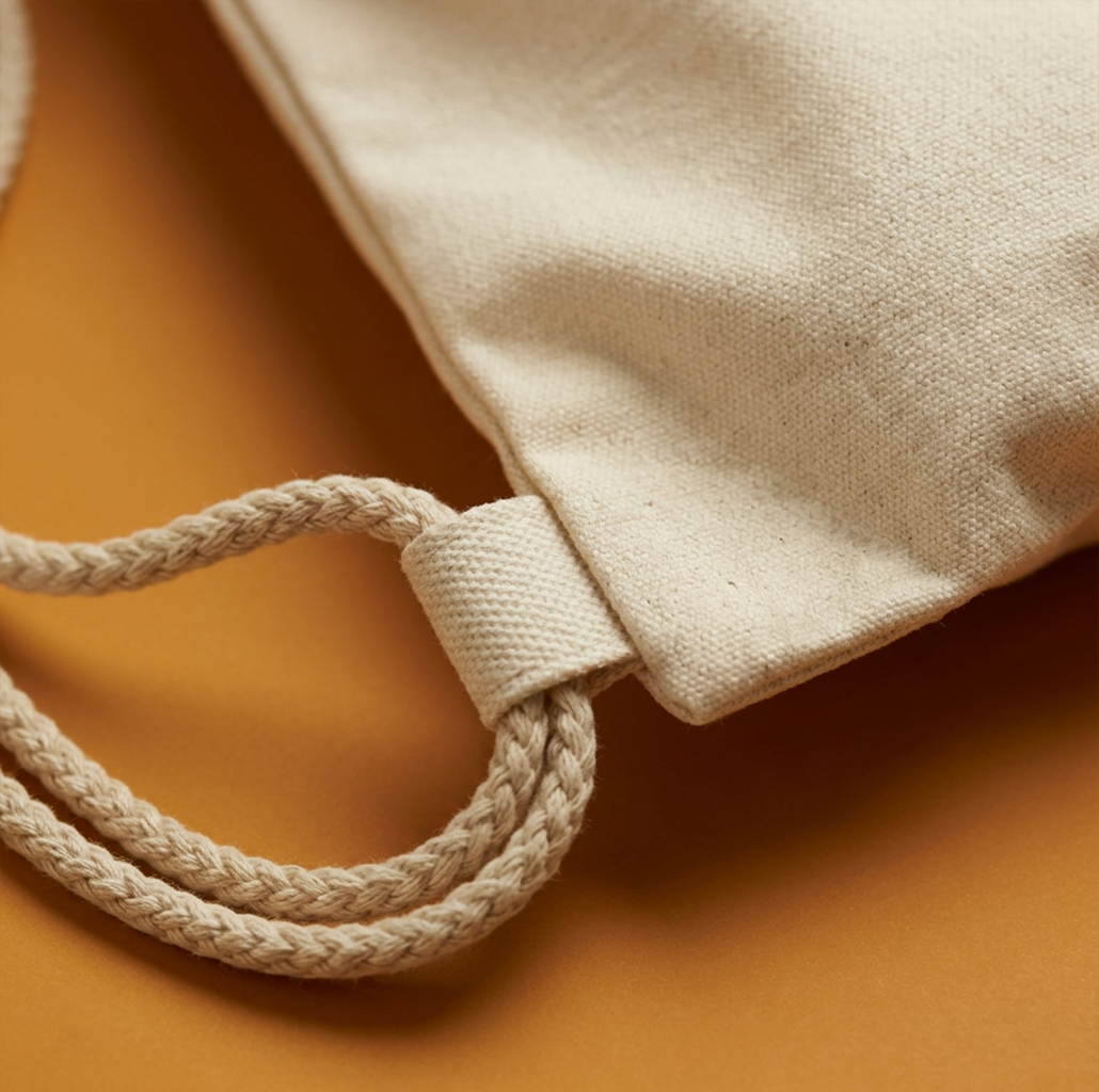 Büzgülü Ham Bez Çanta - 40x50 cm