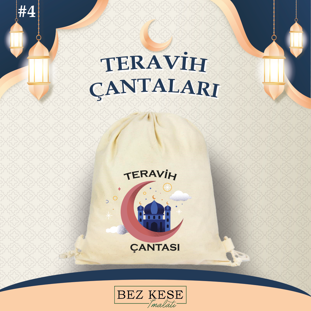 Teravih Çantası - İp Büzgülü Sırt Çantası