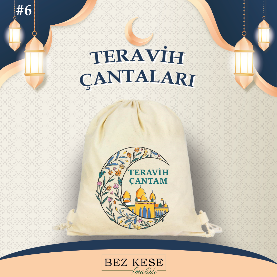 Teravih Çantası - İp Büzgülü Sırt Çantası